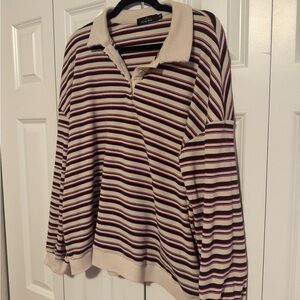 Striped Polo Sweater
